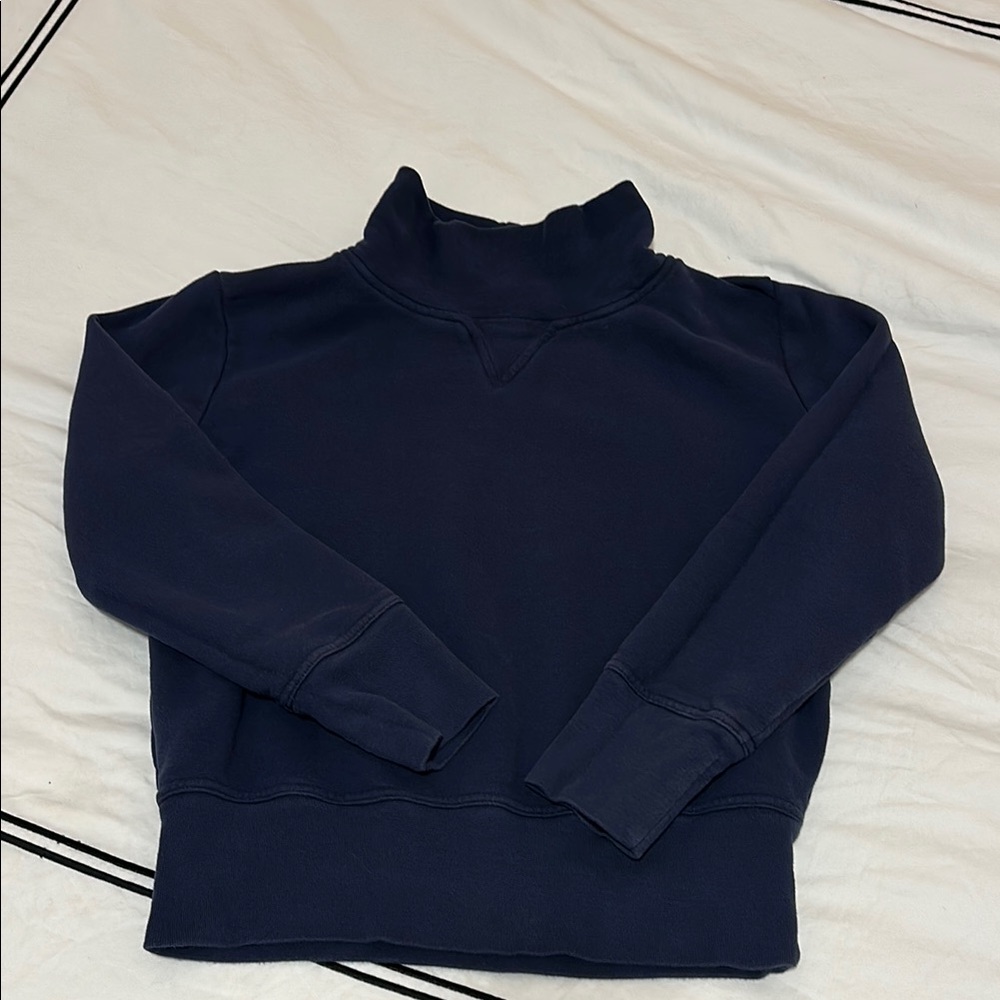 Madewell Blue Turtleneck Sweatshirt